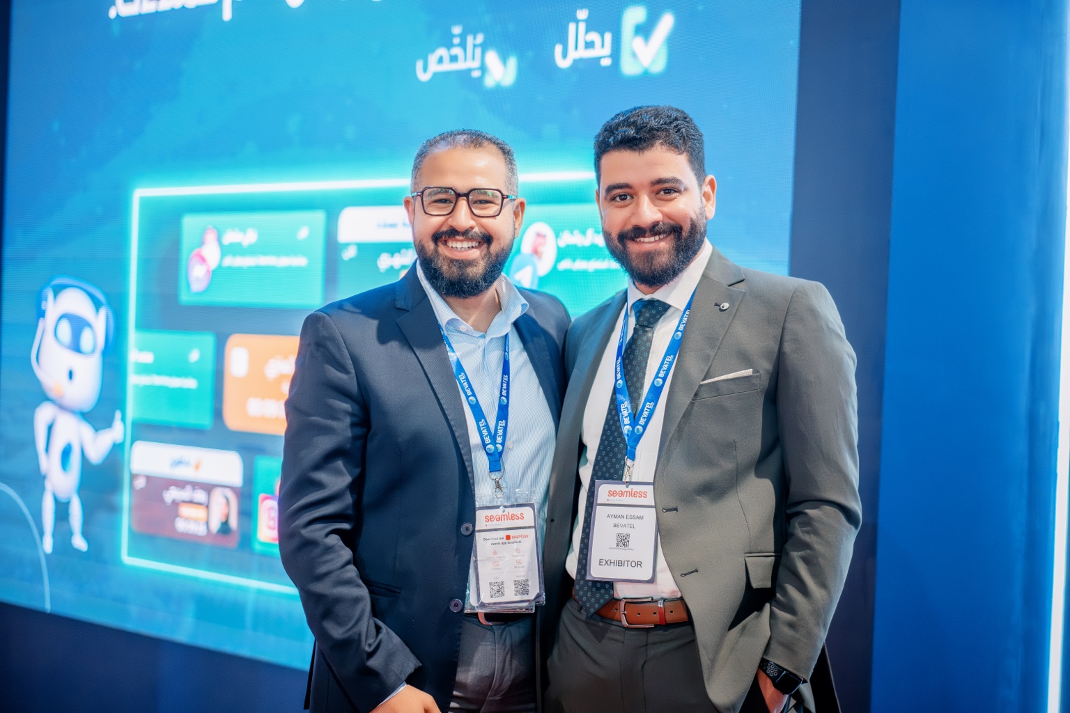 Ayman Esam representing Bevatel as Finance Director at Seamless 2025